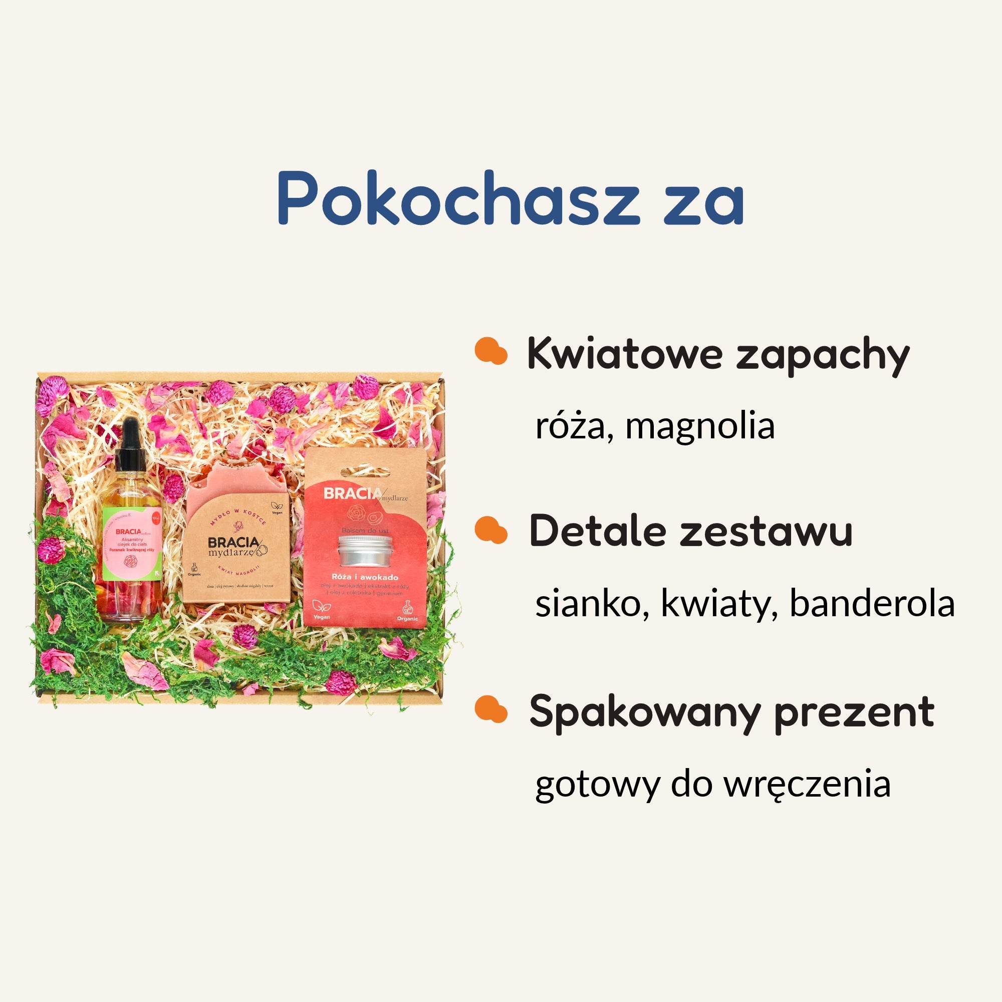 Bukiet kwiatów | zestaw naturalnych kosmetyków