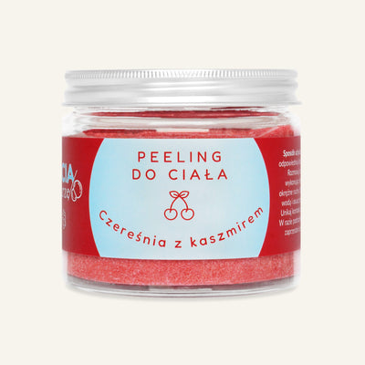Czereśnia z kaszmirem | peeling cukrowy do ciała | 250g