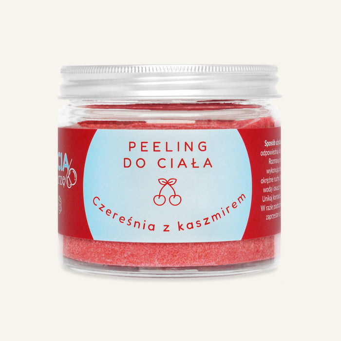 Czereśnia z kaszmirem | peeling cukrowy do ciała | 250g