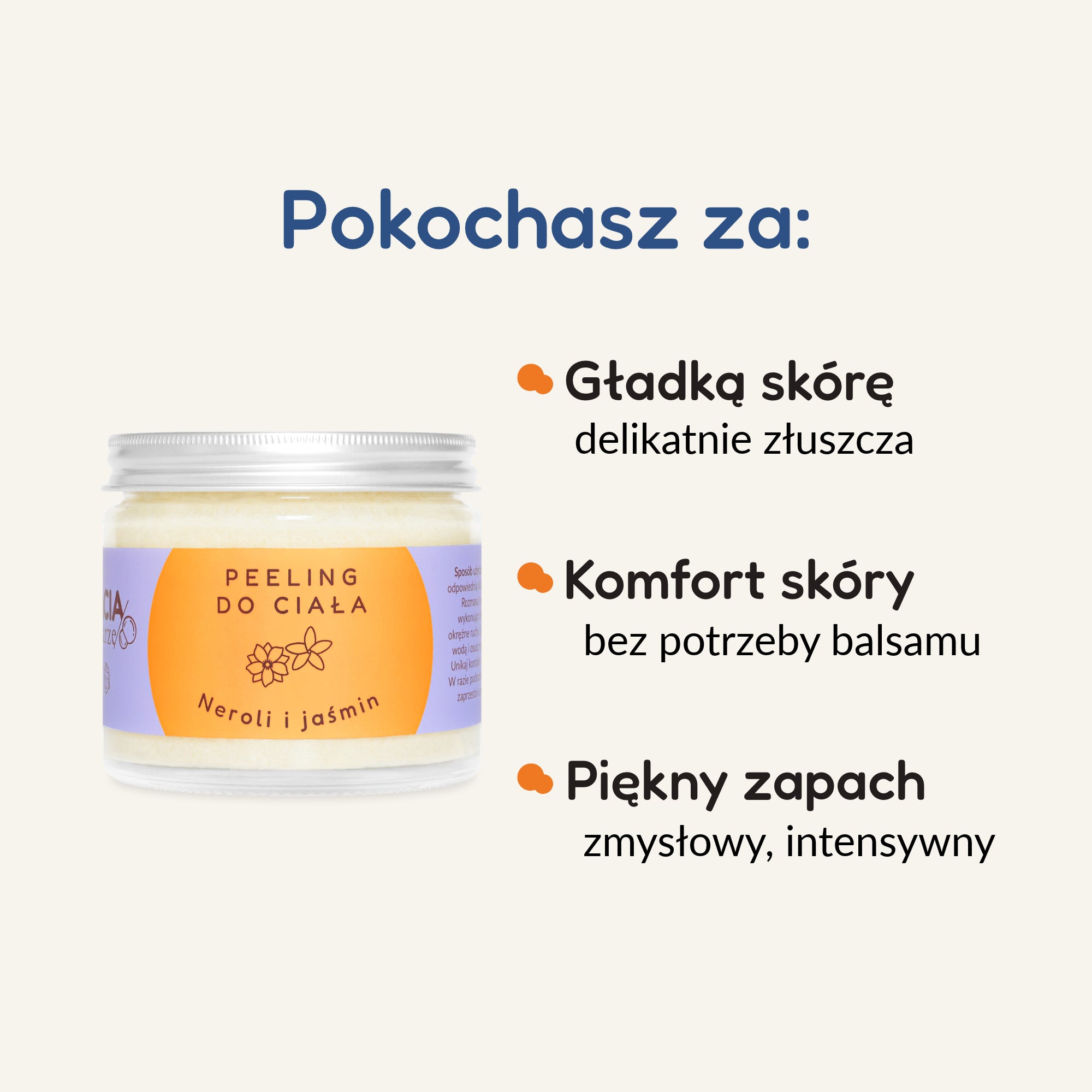 Neroli i jaśmin | peeling cukrowy do ciała | 250g