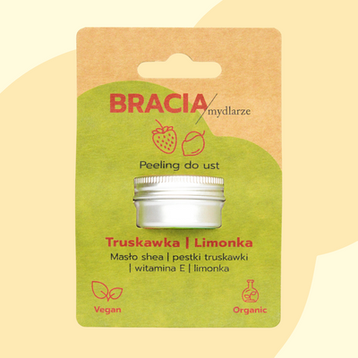 Truskawka i limonka | naturalny peeling do ust